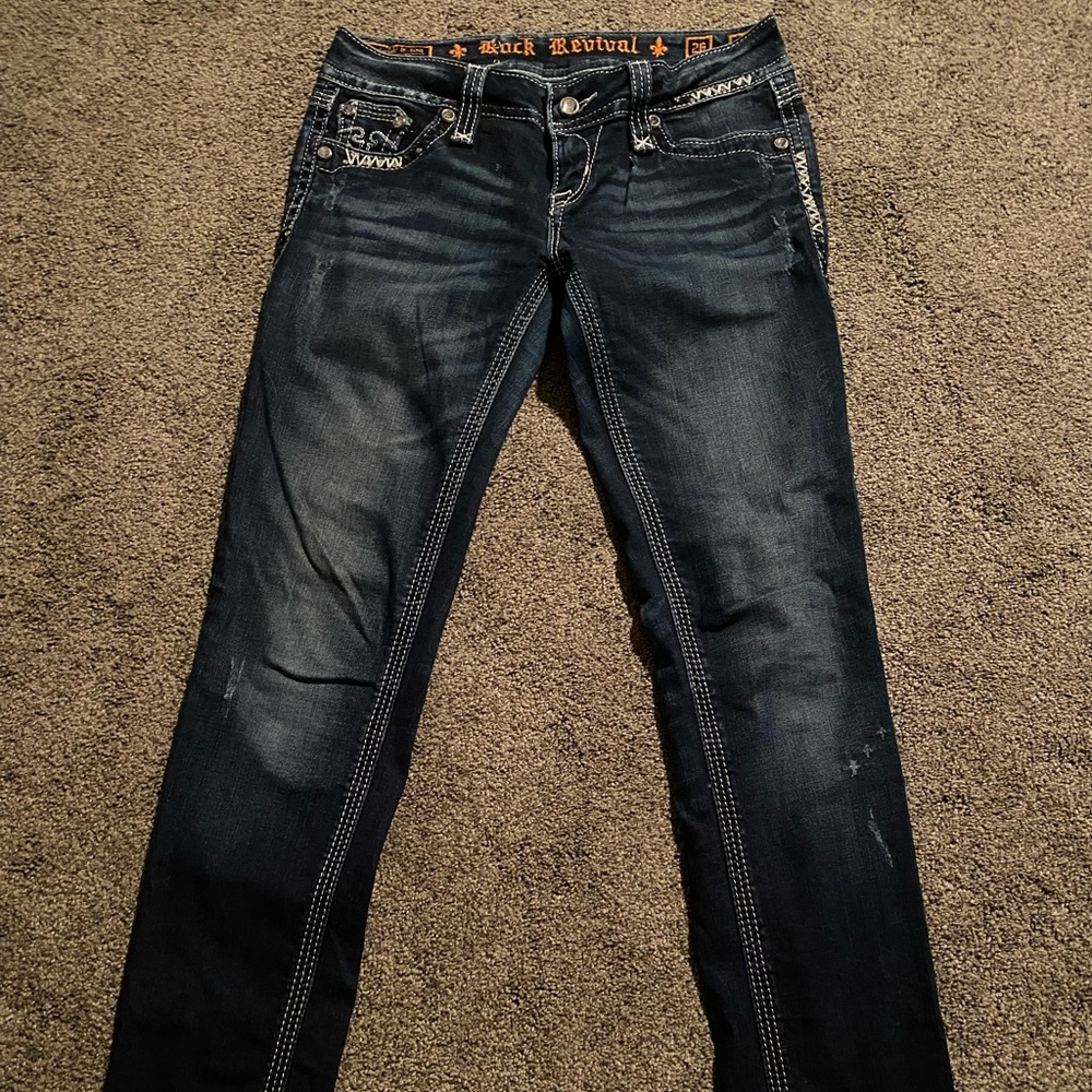 Rock Revival Erin easy skinny jeans sz 26 - Picture 4 of 13